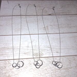 Sterling Silver 925 Grandma Mother Daughter Infinity Chain Necklace Set …